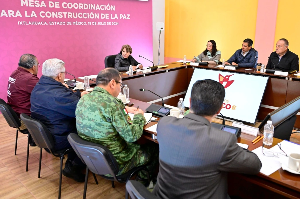 Instala Gobernadora Delfina Gómez Mesa de Coordinación para la Construcción de la Paz en Ixtlahuaca, municipi o con un decremento del 24.09% en delitos de alto impacto