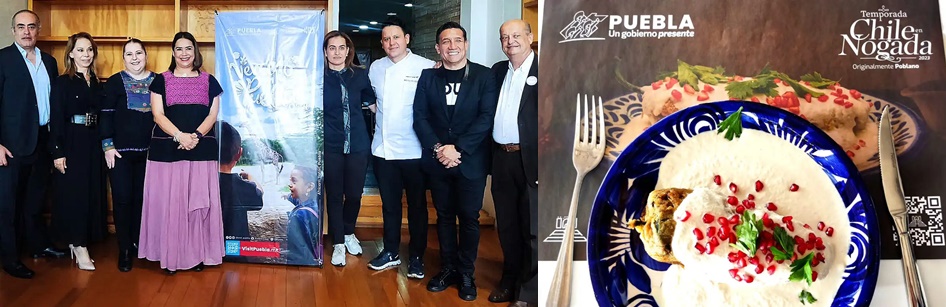Anuncia Sectur Puebla temporada de Chile En Nogada en CDMX