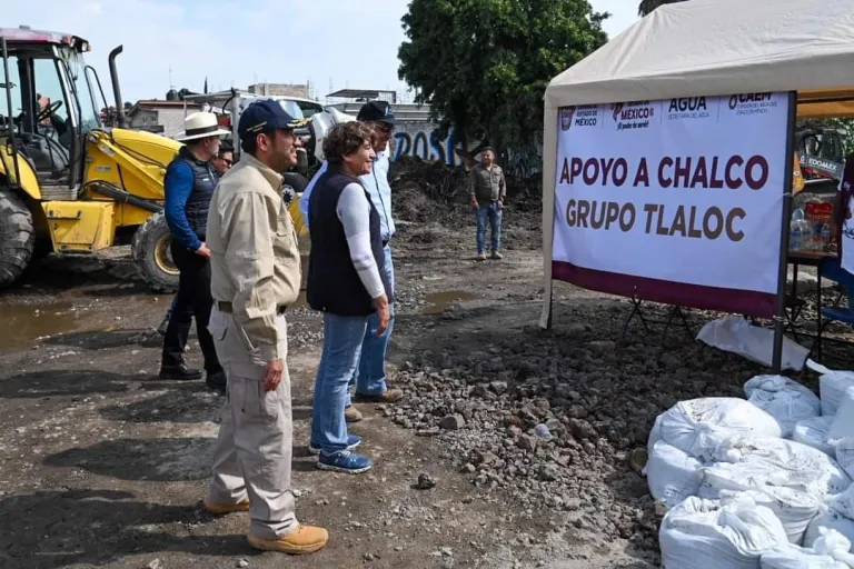 La Gobernadora de Estado de México reiniciará hoy obras del Colector Solidaridad 1 en medio de protestas por i nundaciones en Chalco
