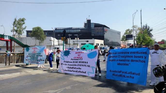 Trabajadores de la Salud exigen basificación y pago de horas extras en hospitales de la CDMX