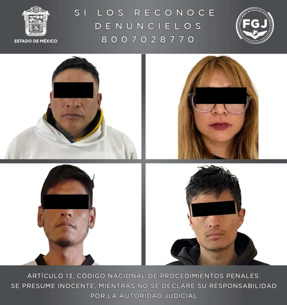A Penales del Edoméx Ingresan a estos cuatro sujetos Acusados de Feminicidio en Grado de Tentativa