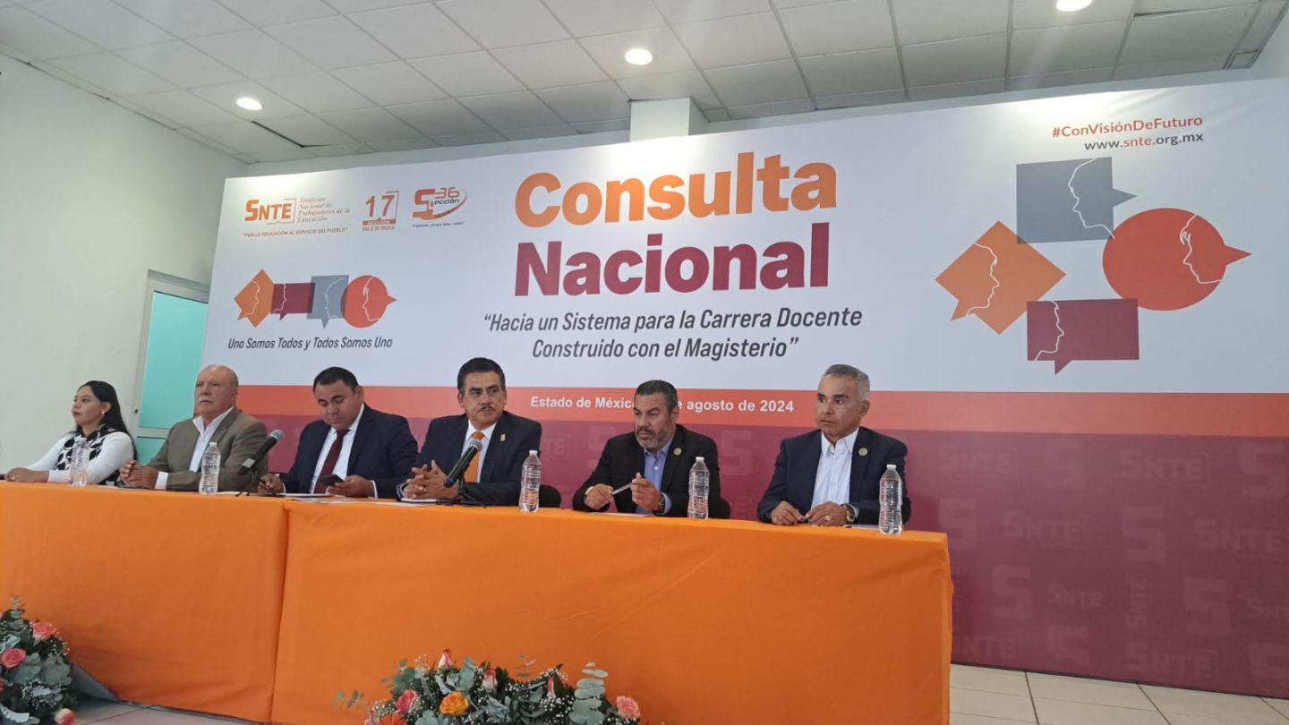 En el Edoméx, Líderes del SNTE, anuncian Consulta Nacional entre Docentes