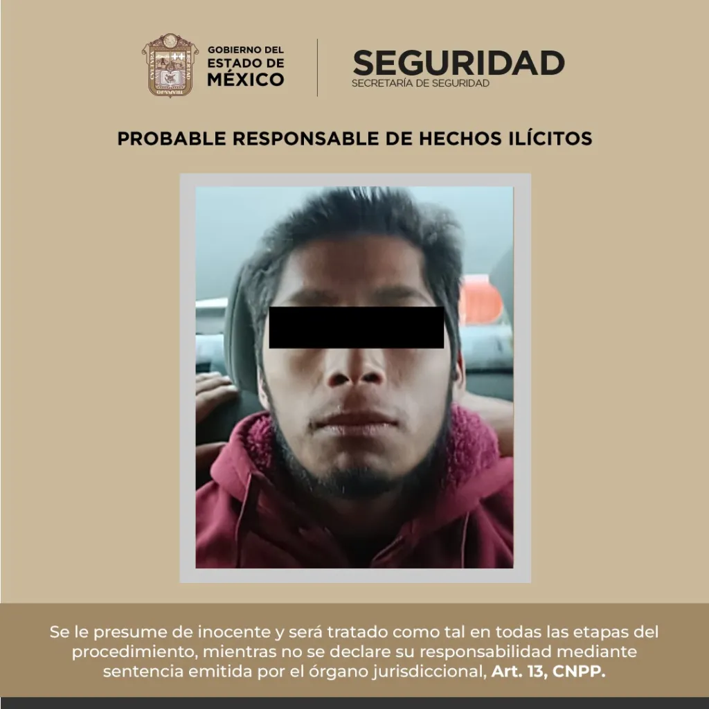Por su Responsabilidad lo Detienen en el Delito de Violación en Agravio de una Menor en Toluca Edoméx