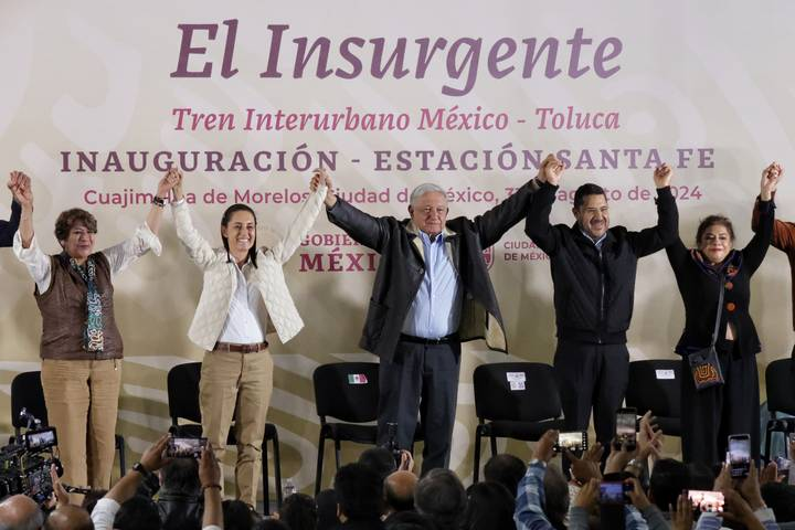 AMLO y Sheinbaum inauguran la estación Santa Fe del Insurgente