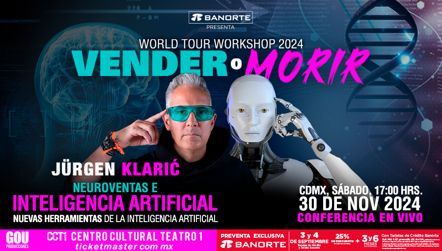 El regreso del maestro de la venta Jürgen Klaric: World Tour Workshop 2024 «Vender o Morir»