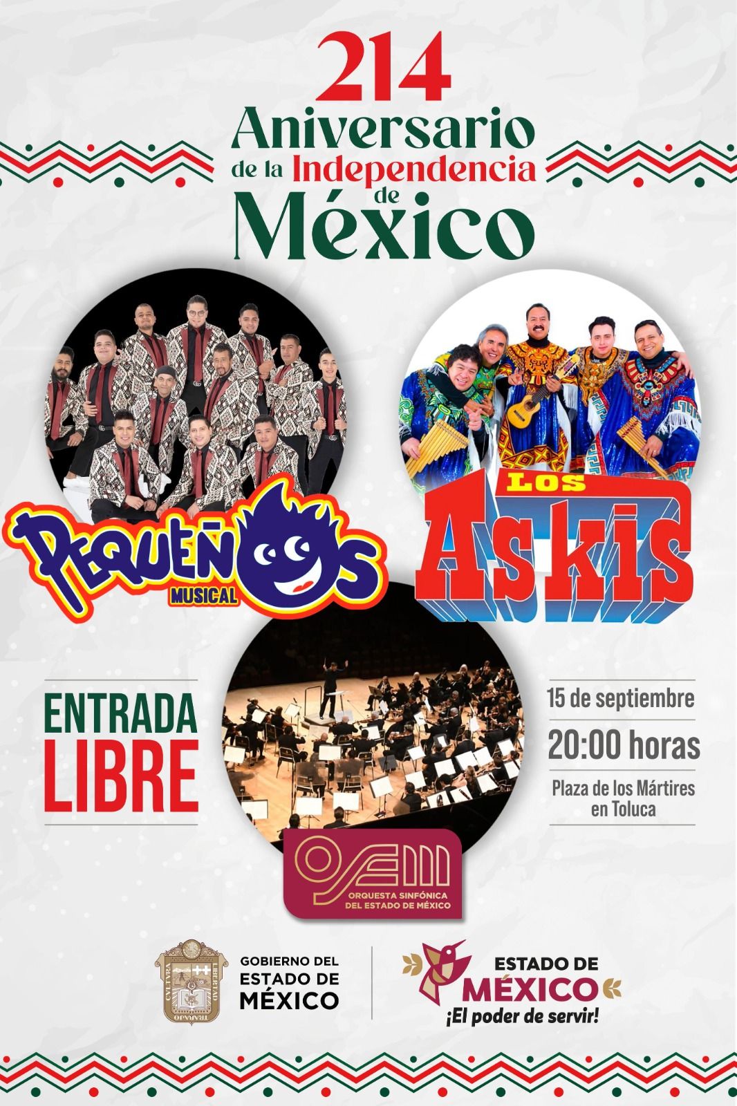 Animarán el Grito de Independencia en Edoméx, Los Askis y Pequeños Musical