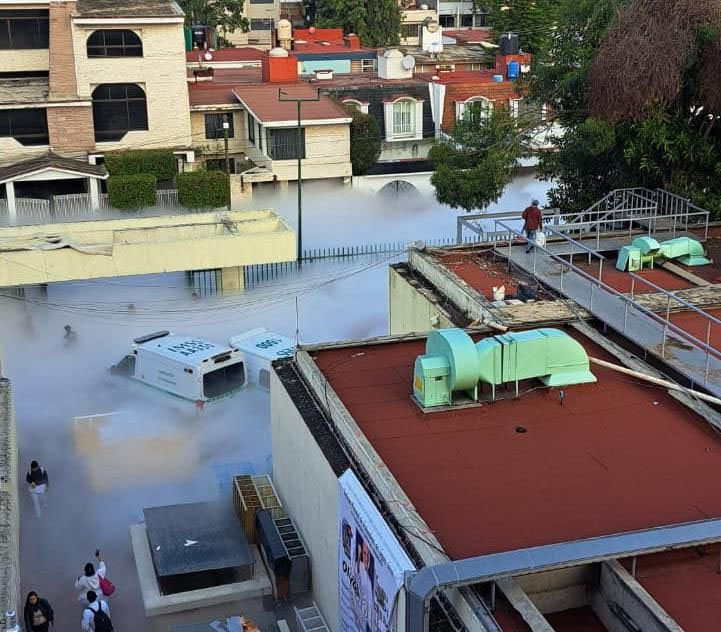 Explota tanque de oxígeno en el clínica del IMSS número 58 de Santa Mónica