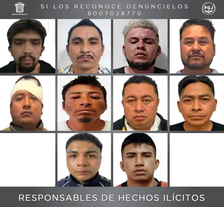 Obtienen Prisión Vitalicia en Edoméx, 10 Sujetos Acusados de Homicidio Calificado