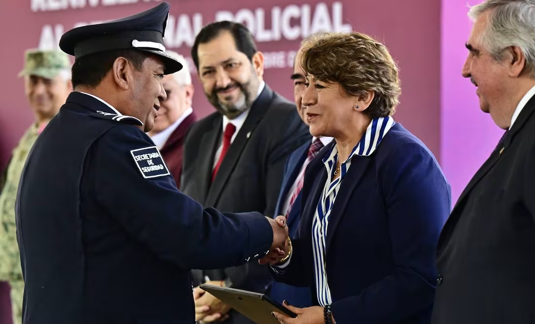 Delfina Gómez anuncia renivelación salarial para policías del Edomex