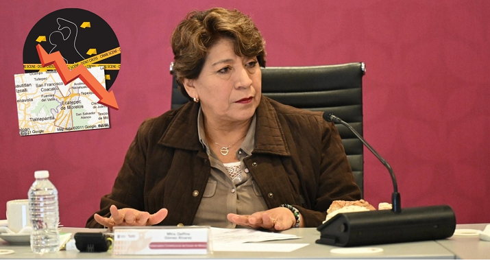 Delfina Gómez destaca la disminución de delitos en el Edomex