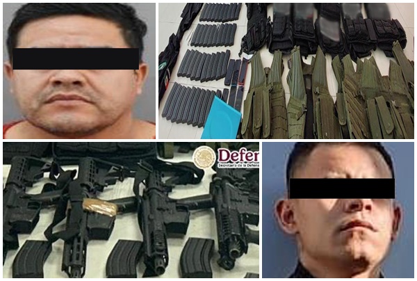 Gabinete de Seguridad detuvo a dos en posesión de armas largas, cargadores y equipo táctico en Tlaxcala