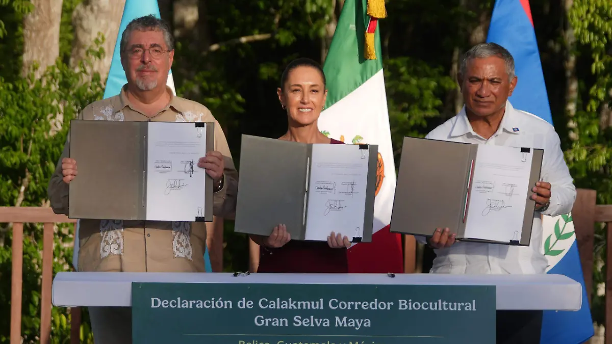 México, Guatemala y Belice firman acuerdo para crear el corredor biocultural de la Gran Selva Maya
