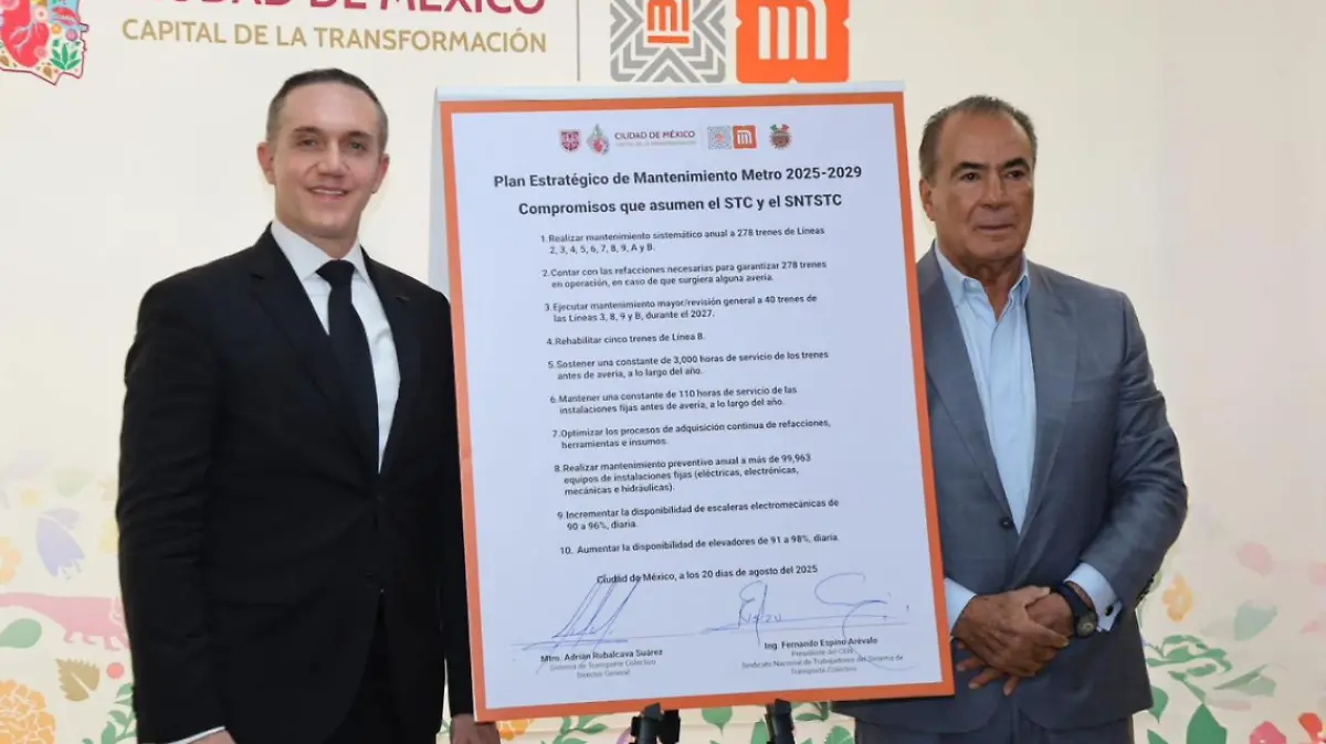 Metro y Sindicato lanzan 10 compromisos para mejorar trenes, vías y equipos
