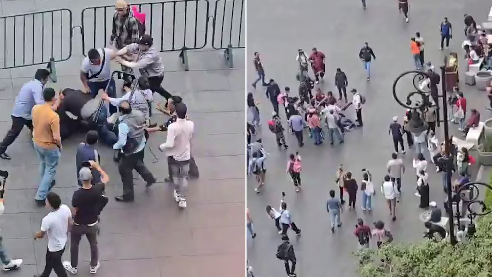 Riña en el Zócalo deja heridos a 10 trabajadores del gobierno de CDMX