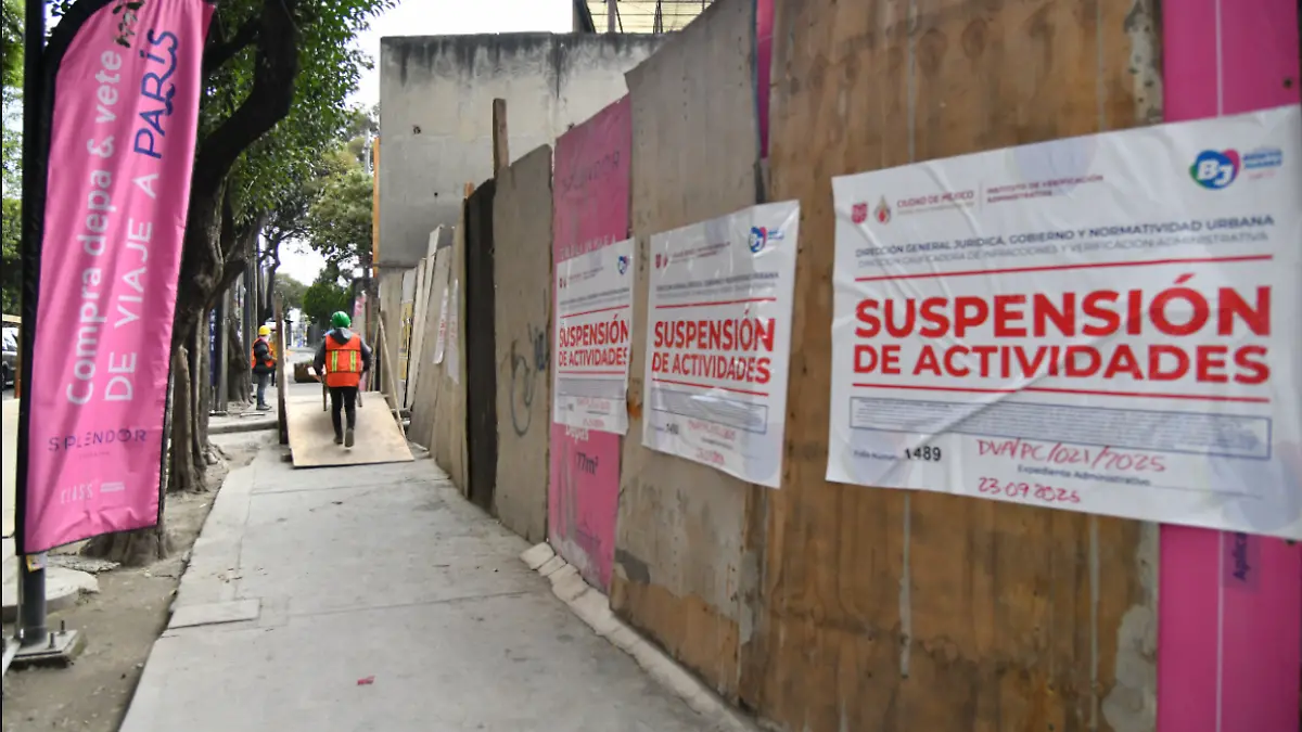 Suspenden por segunda ocasión obra irregular en la Benito Juárez
