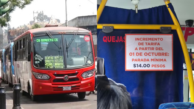 Incrementan tarifas de transporte público en Edomex tras meses de negociación