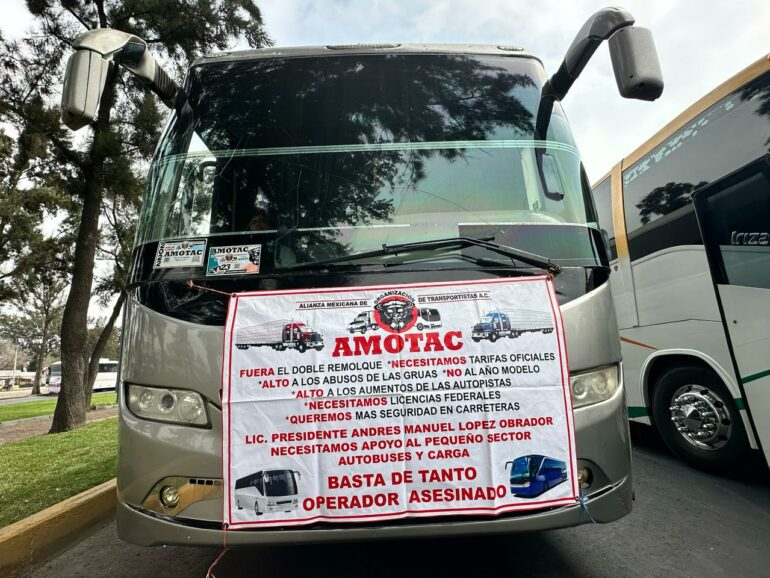 AMOTAC se deslinda de protestas en Edomex