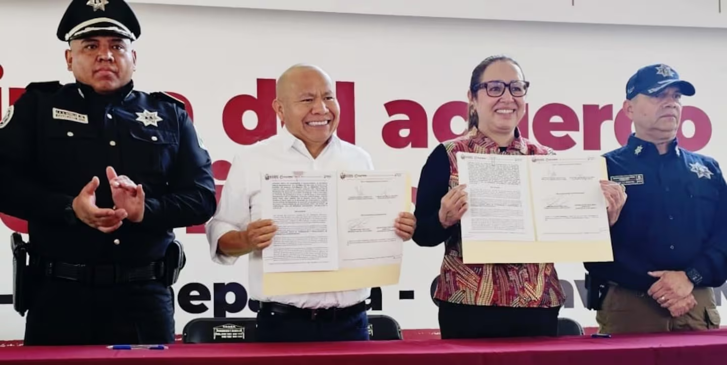 Ecatepec y Tlalnepantla firman convenio de seguridad con apoyo federal