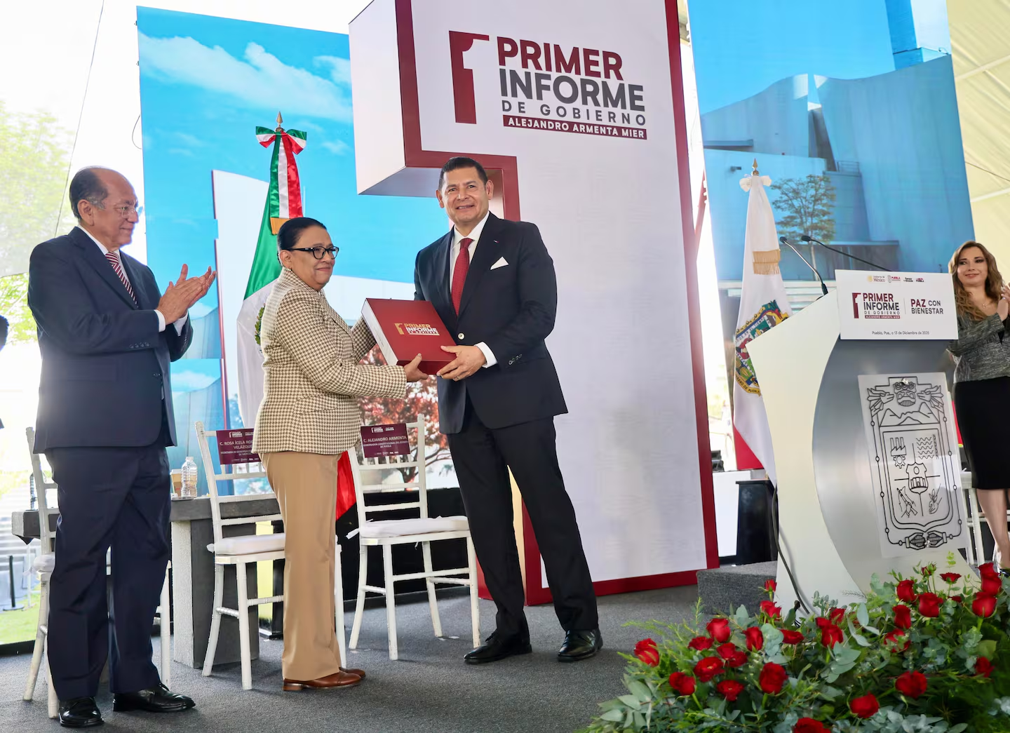 Secretaria de Gobernación respalda a Alejandro Armenta durante su Primer Informe de Gobierno en Puebla