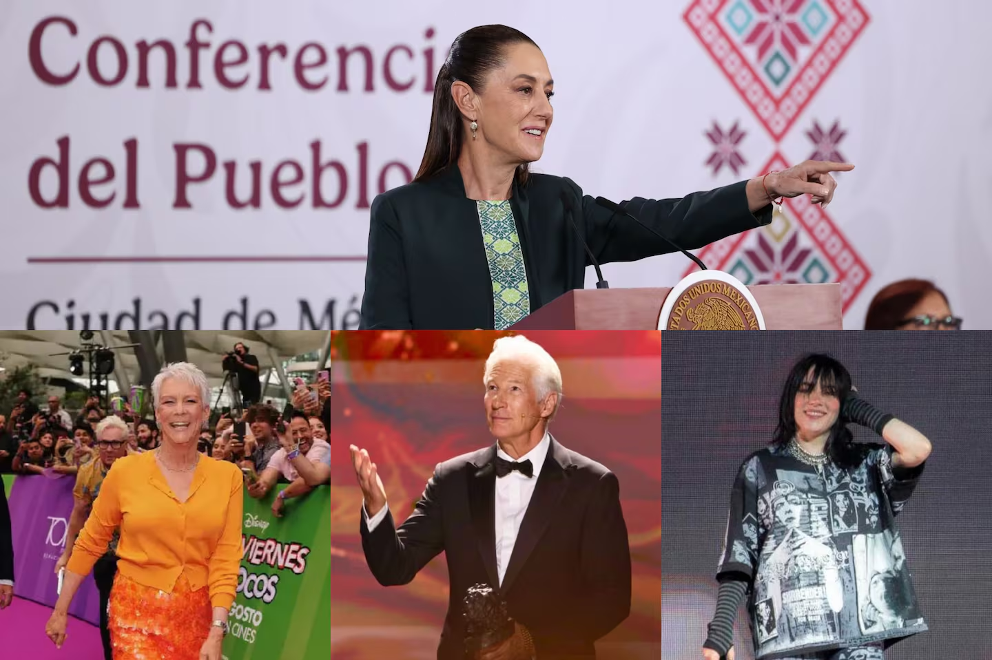 Richard Gere, Viola Davis, Jamie Lee Curtis, Billie Elish y Shirley Manson: las celebridades que reconocieron el trabajo de la presidenta Claudia Sheinbaum este 2025