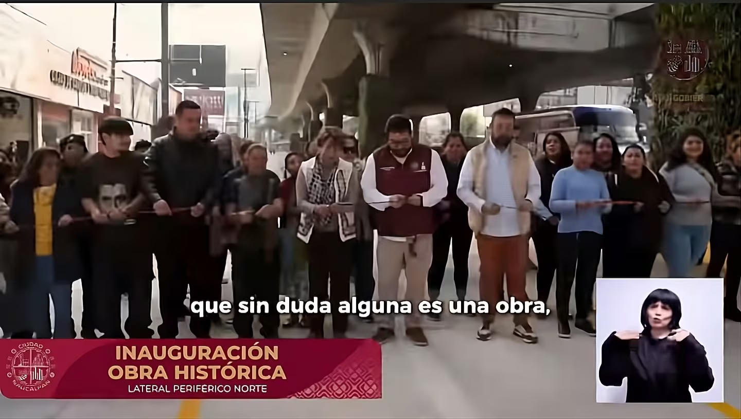 Reabren carril lateral del Periférico Norte en Naucalpan tras rehabilitación histórica