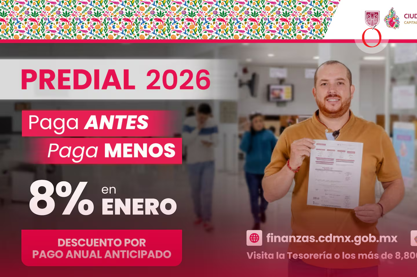 Hasta marzo se puede pagar con descuento el impuesto predial 2026 en la CDMX