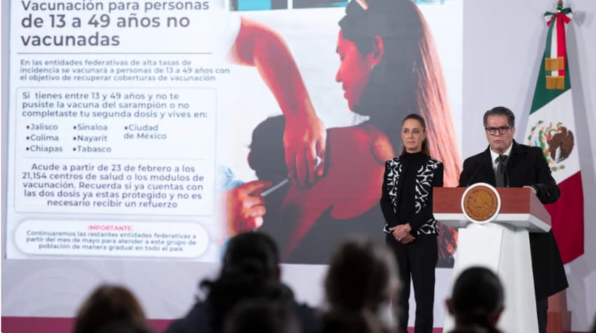 Sheinbaum presenta Plataforma para ubicar módulos de vacunación vs Sarampión