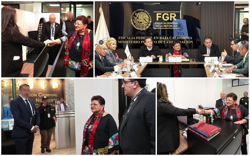 Reconoce Ernestina Godoy al personal de la FGR en su visita a Baja California
