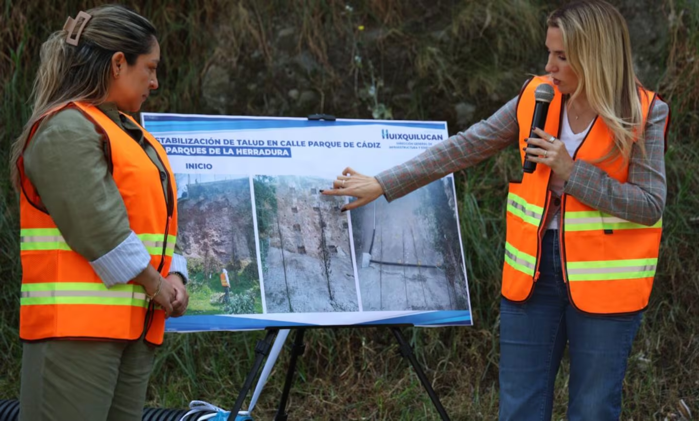 Huixquilucan entrega séptimo talud estabilizado en Parques de la Herradura