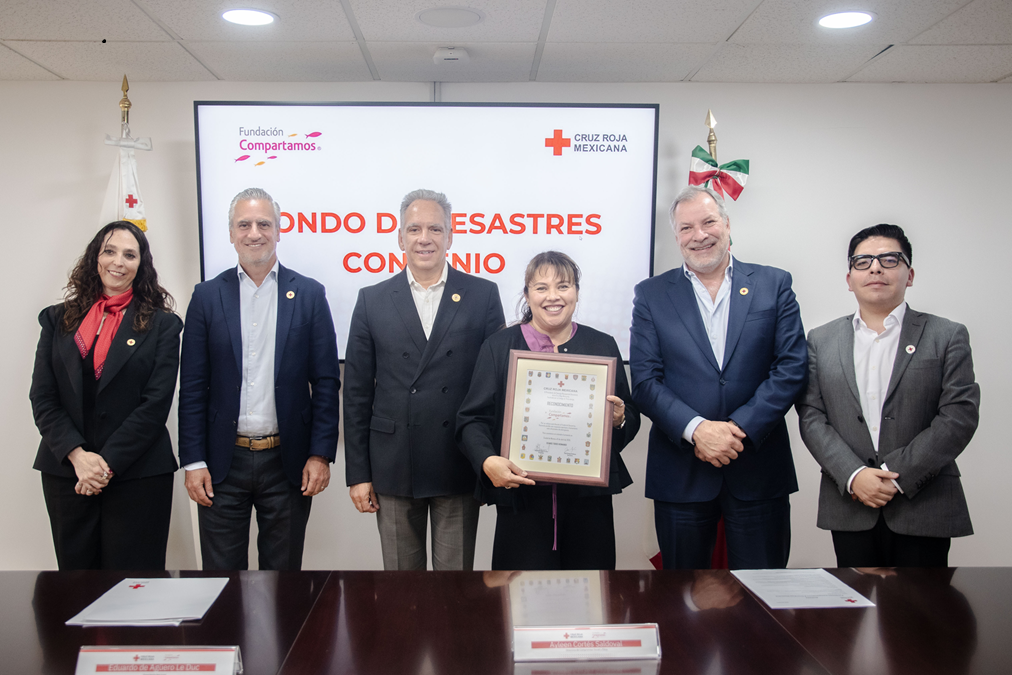 Cruz Roja Mexicana y Fundación Compartamos firman convenio para fortalecer el Fondo de Desastres