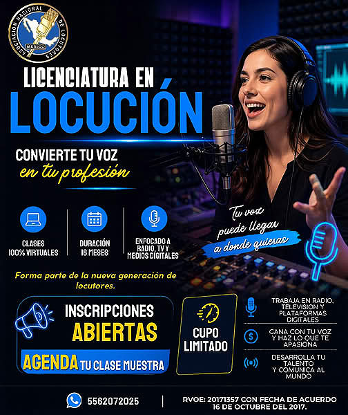 Locutores/ Rosalía Buaún/Licenciatura en Locución
