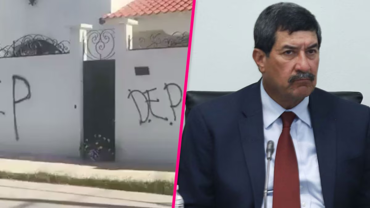 Vandalizan casa del senador Javier Corral; dejan arreglo funerario