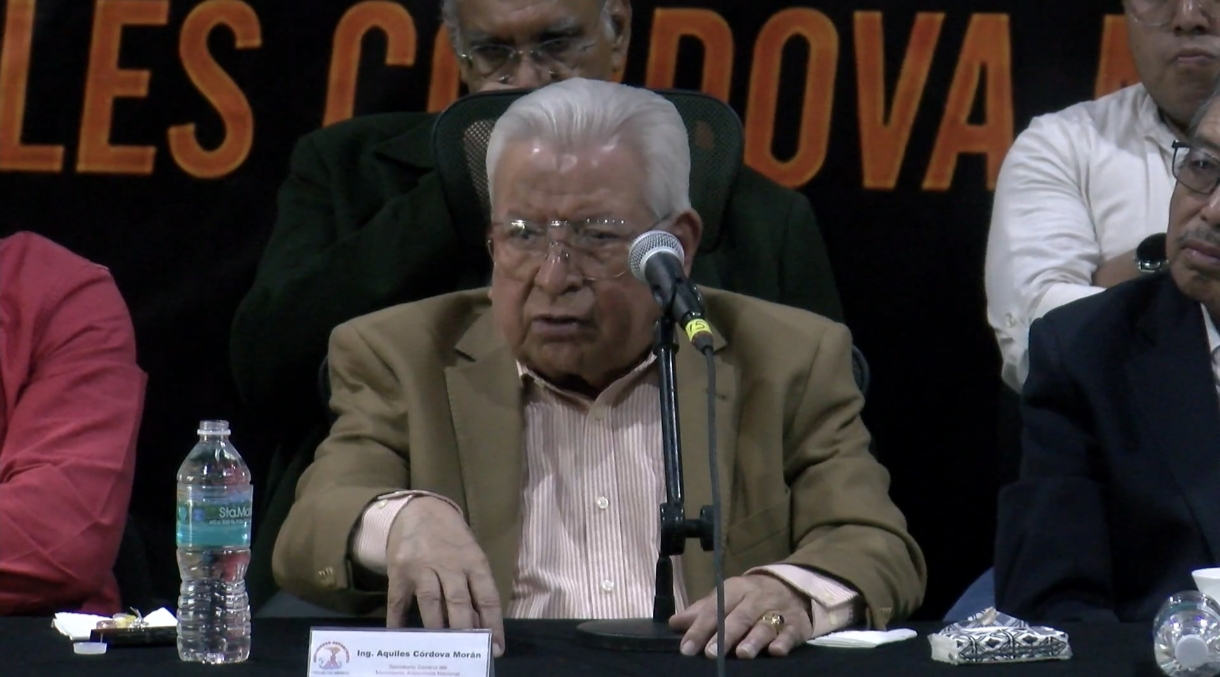 Sólo un pueblo consciente y organizado podrá defender la soberanía nacional: Aquiles Córdova