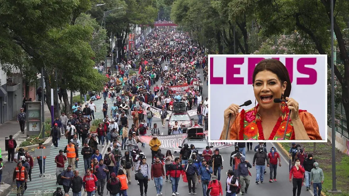 Movilizaciones de la CNTE obligan a Clara Brugada a cancelar parte de su agenda; protestas concluyen con saldo blanco