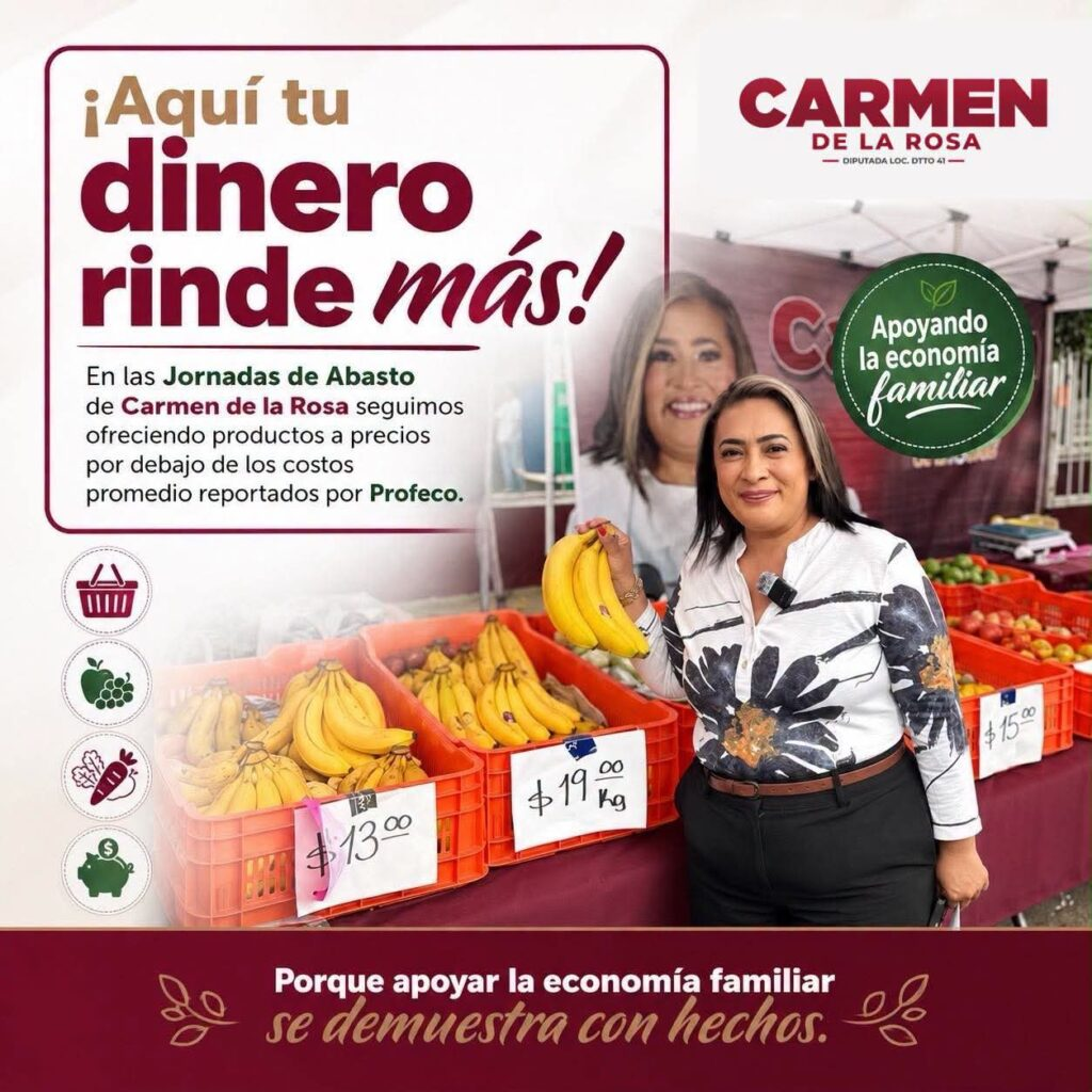 Para fortalecer la economía de las familias de Neza la diputada Carmen de la Rosa continúa con sus jornadas de  abasto