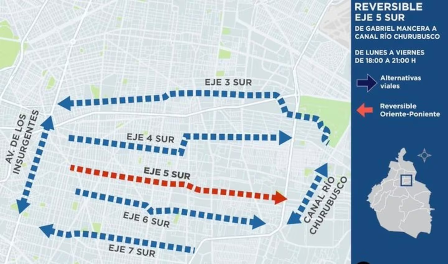 Congreso CDMX llama a modernizar carriles reversibles con tecnología