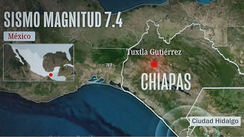 Cancela Semar alerta de tsunami en el Pacífico mexicano, tras sismo magnitud 7.4 cerca de Chiapas