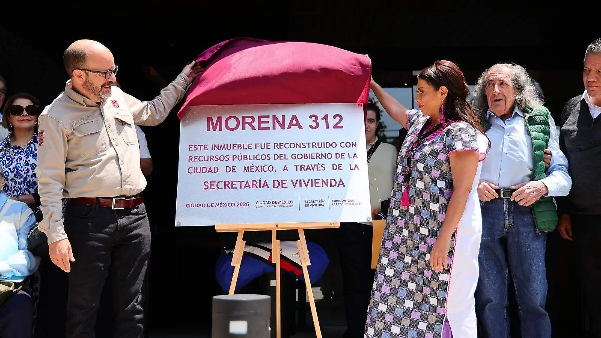 Clara Brugada promete concluir la reconstrucción del sismo de 2017