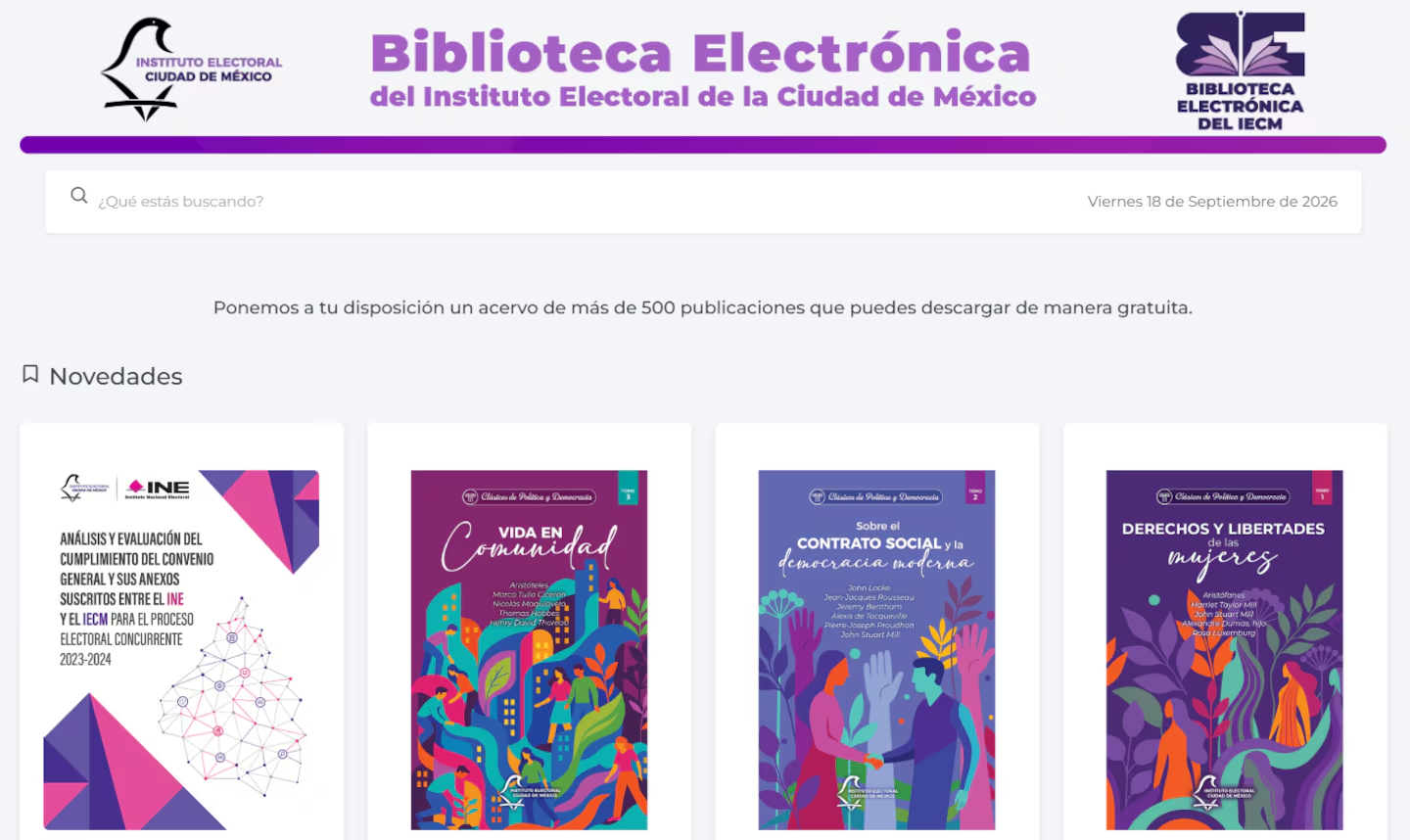 IECM pone 568 publicaciones digitales sobre democracia al alcance de la ciudadanía