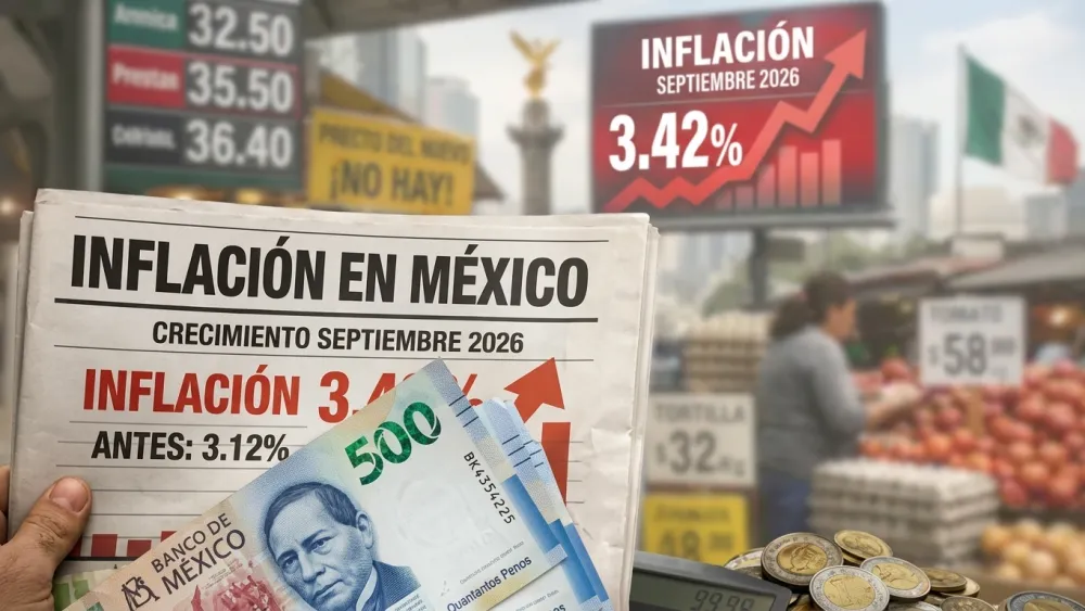 Inflación acelera a 3.42% por alza en frutas y verduras