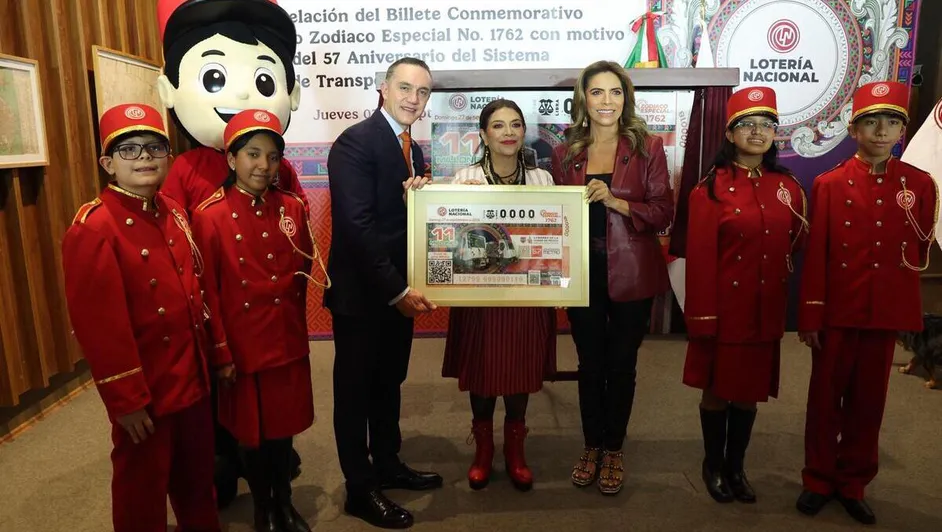 Lotería Nacional emite billete conmemorativo por los 57 años del Metro
