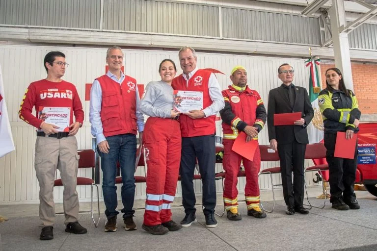La Cruz Roja Mexicana fortalece capacidades de búsqueda y rescate y certificación internacional de binomios ca ninos