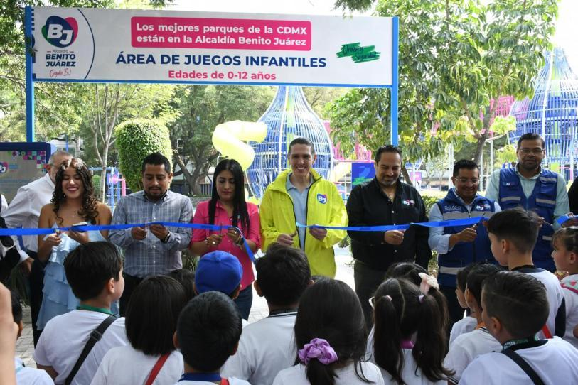 Benito Juárez reinaugura el Parque Alfonso Esparza Oteo con nuevas áreas recreativas